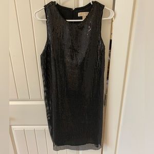 Michael Kors Size 6 Sequin Sleeveless Black Dress. Worn Once